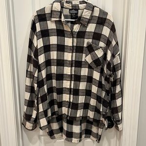 High Low Plaid Flannel